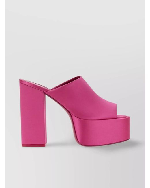 Paris Texas Pink Leather Mule Pumps