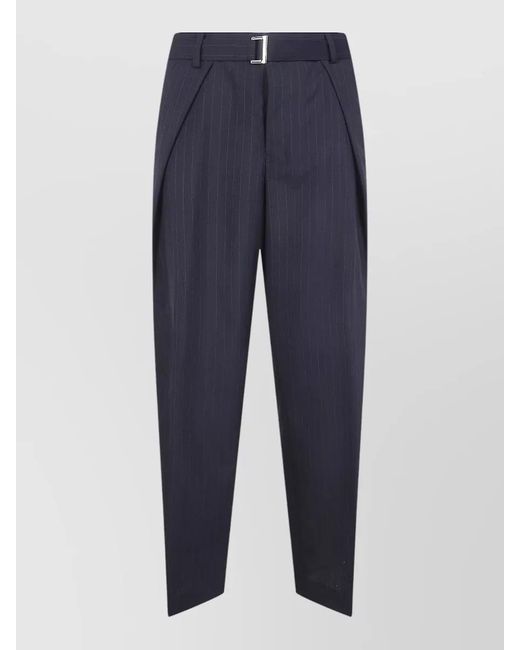 Sacai Blue Striped Tailored Trousers for men