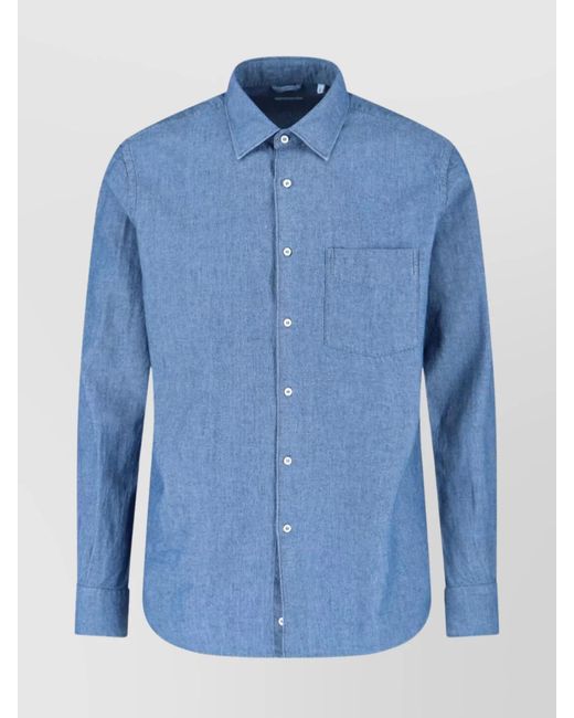 Aspesi Blue Cotton Casual Shirt for men
