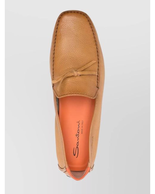 Santoni Natural Leather Loafers for men