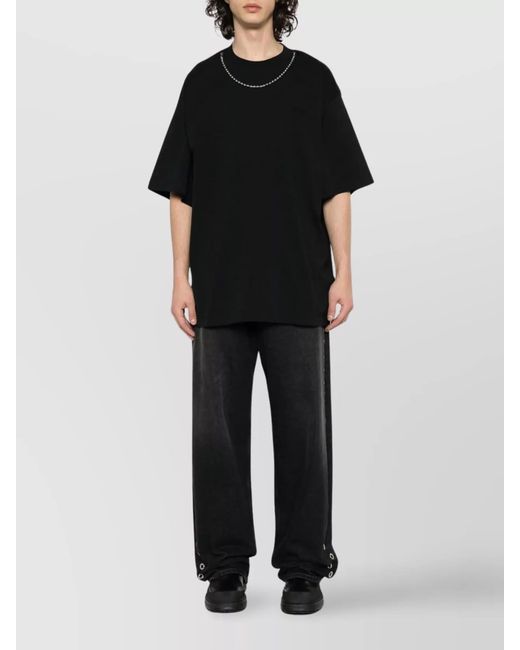 Ambush Black Organic Cotton Ballchain T-Shirt for men