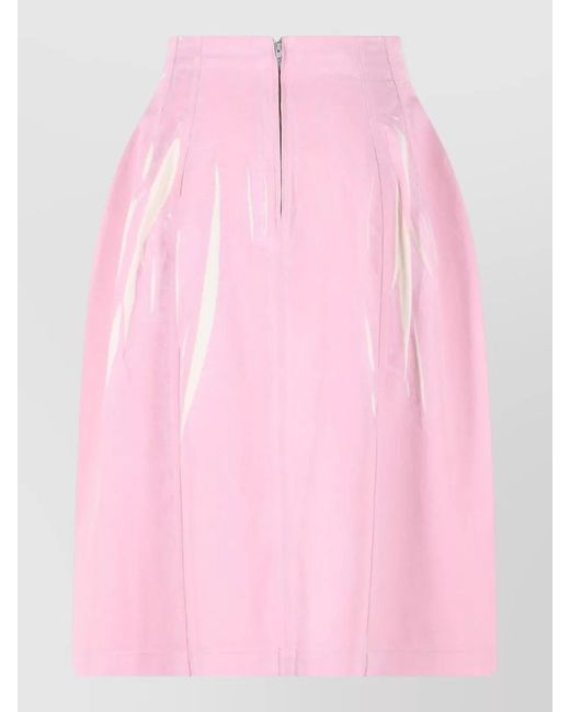 Marni Pink Cotton Pleated Skirt