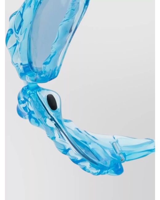OTTOLINGER Blue Twisted Square Sunglasses Sculpted Twist Design