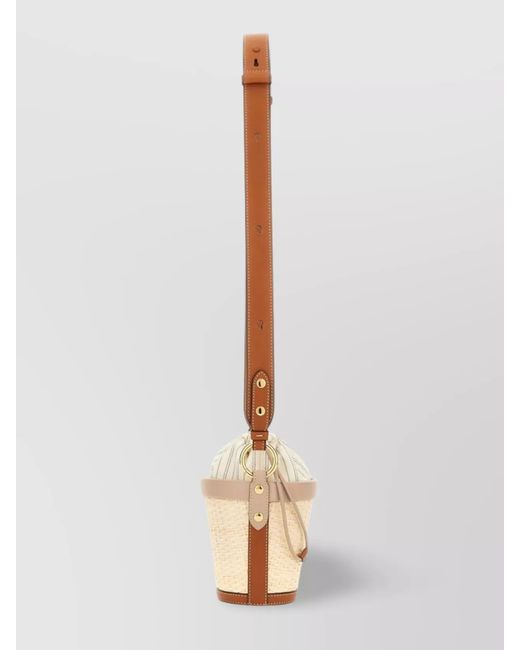 Maison Margiela White Raffia Bucket Bag