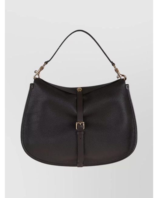 Etro Black Pony Extra Large Leather Shoulder Bag