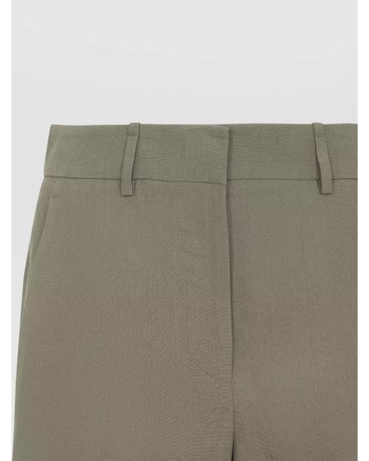 Giorgio Armani Multicolor Linen Wide-Leg Trousers