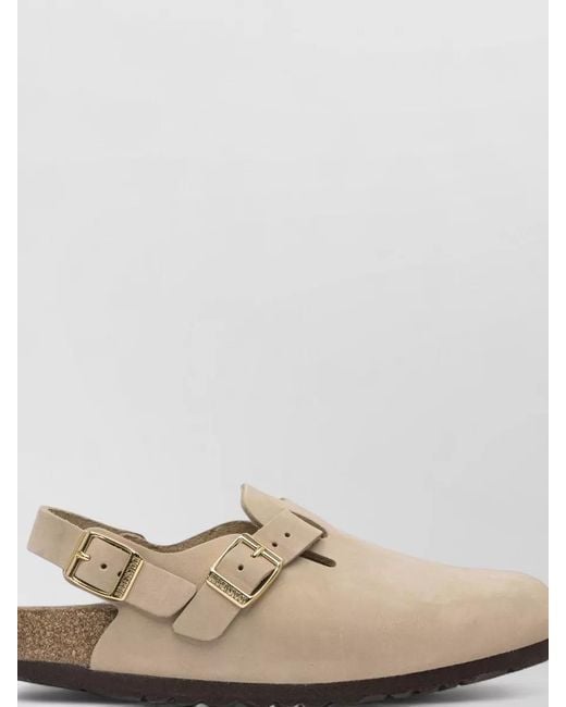 Birkenstock Natural Tokio Hex Open Heel Slip On Sabot