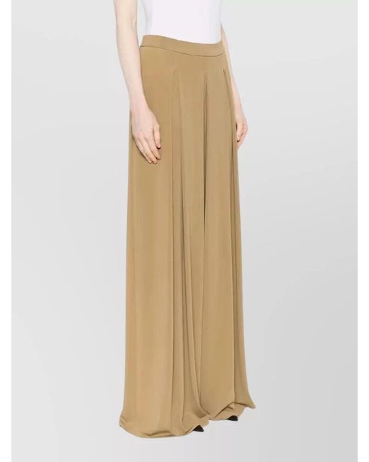Max Mara Natural High-Rise Pleated Wide-Leg Bermuda Shorts