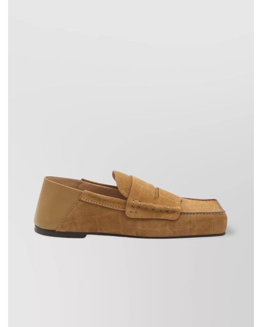 Jacquemus Orange Leather Loafers
