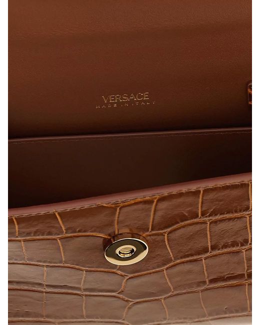 Versace Brown Medusa 95 Shoulder Bag Detachable Strap