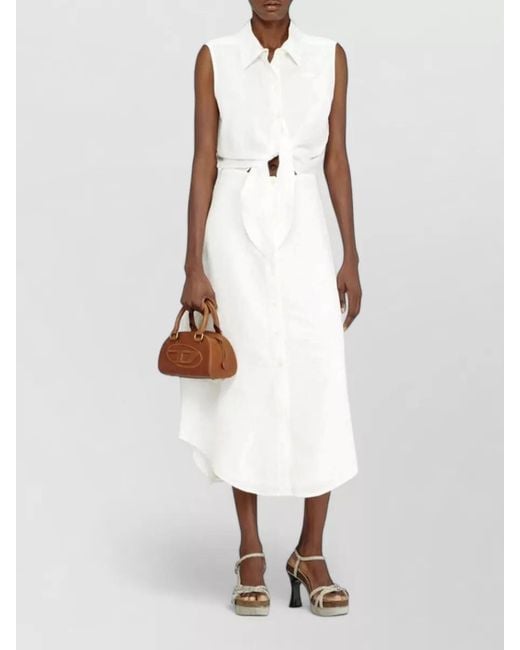 DIESEL White Midi Dress
