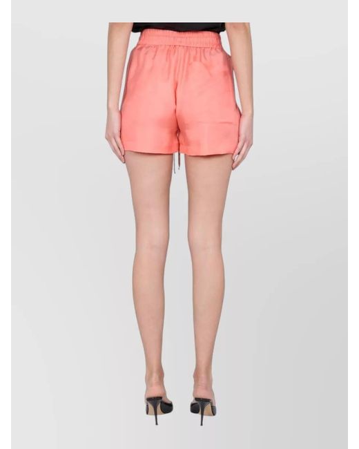 Alysi Pink Twill Shorts Featuring Practical Side Pockets
