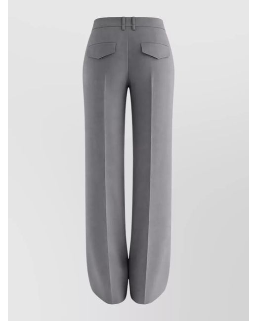 Jil Sander Gray Wool Wide-Leg Trousers