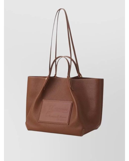Lanvin Brown Soft Structure Casual Tote Bag Everyday Use