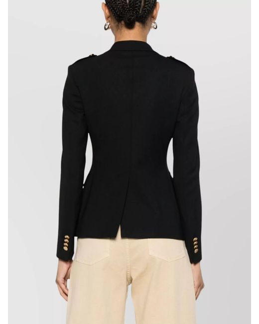 Tagliatore Black Wool Double-Breasted Blazer