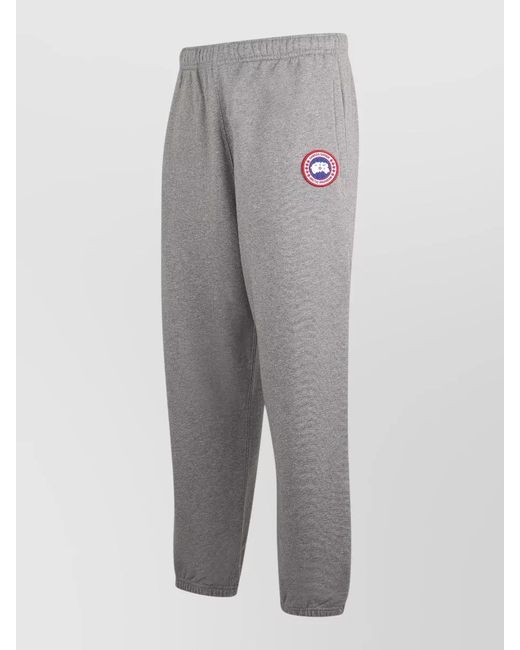 Canada Goose Gray Cotton Jogger Trousers Versatile Everyday Wear for men