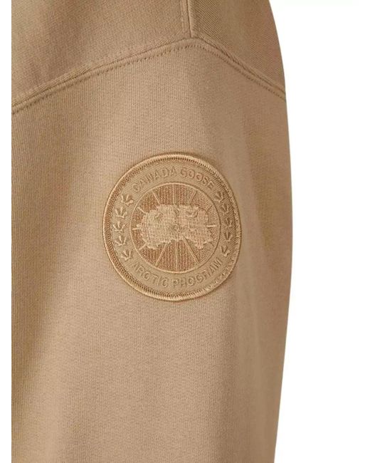 Canada Goose Natural Hooded Knit Jacket Drawstring Kangaroo Pocket for men