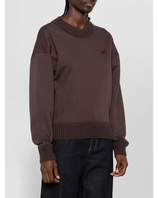 Closed Purple Lounge Crew Neck Top Long Sleeves