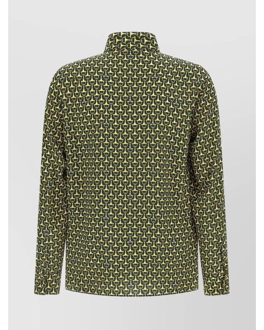 Gucci Green Silk Shirt for men