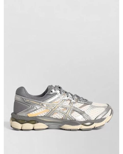 Asics Gray Cumulus Technical Fabric Sneakers Mesh Upper