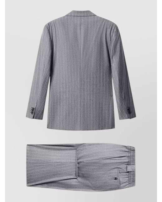 Giorgio Armani Gray Silk Double Breasted Coat for men