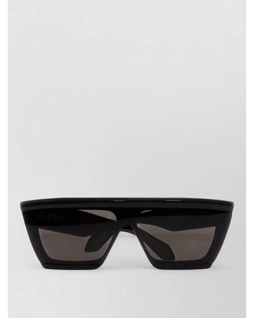 Alaïa Black Acetate Square Frame Sunglasses Tinted Lenses