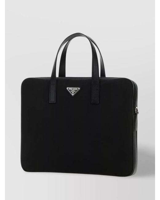 Prada Black Re-Nylon Briefcase for men