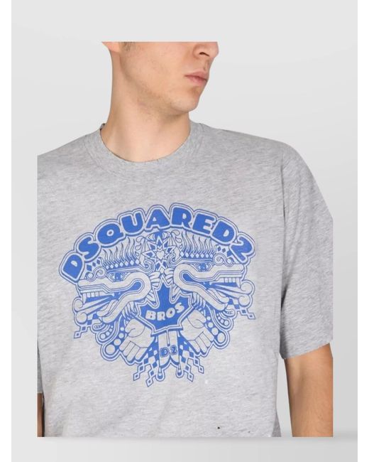 DSquared² White Logo Print T-Shirt for men