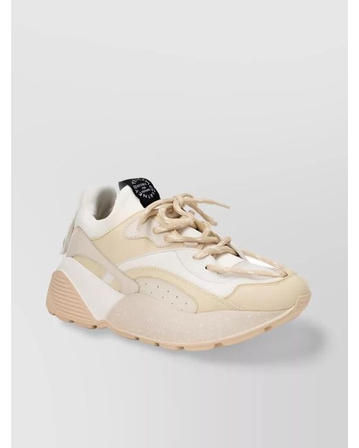 Stella McCartney Natural Panelled Low-Top Sneakers