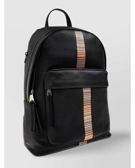 Paul Smith Black Leather Backpack for men