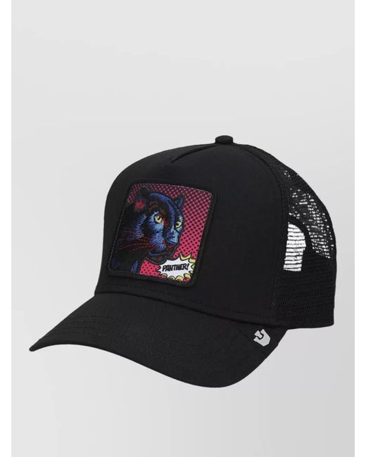 Goorin Bros Black Trucker Hat Pop Art Panther Mesh