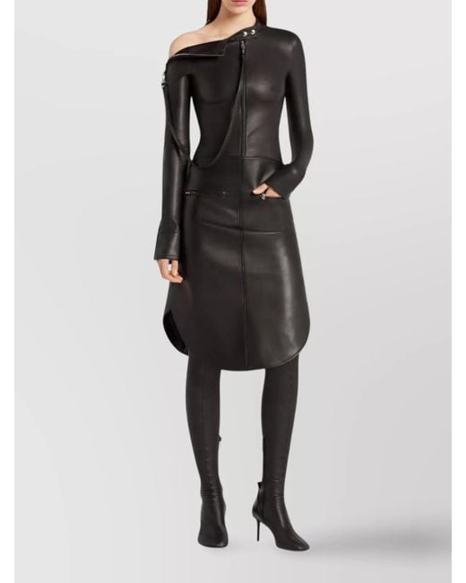 Courreges Black Long-Sleeve Zip Blouse
