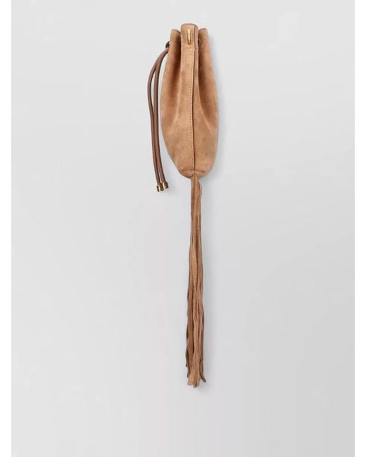 Jimmy Choo Natural Bon Bon Leather Bucket Bag