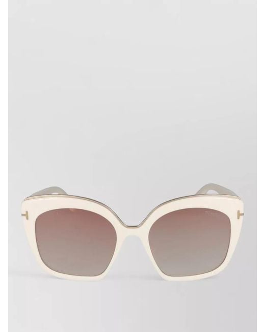 Tom Ford Natural Sunglasses Ft0944 Cat Eye Oversized Gradient