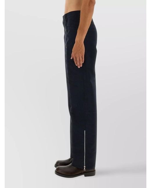 Dries Van Noten Gray Cotton Straight-Leg Trousers for men