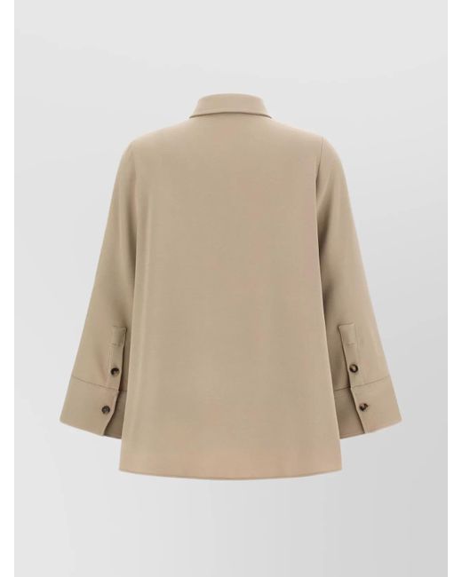 Alberto Biani Natural 3/4-Sleeve Blouse