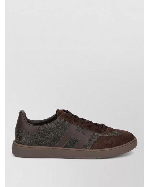 Hogan Brown Urban Lace Up Leather Suede Sneakers for men