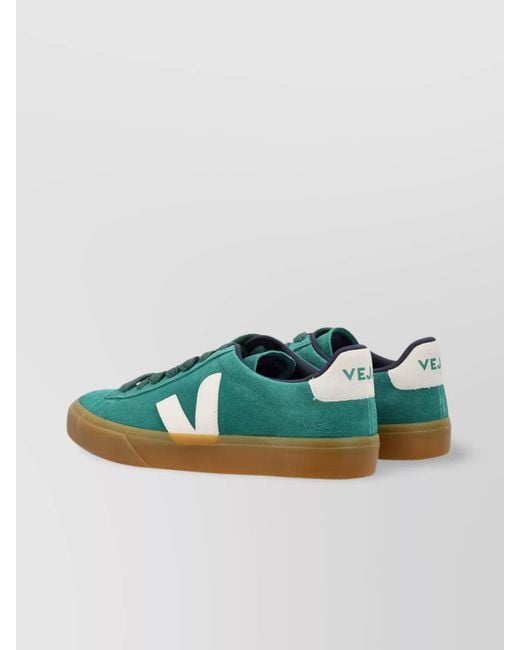 Veja Green Bold Campo Sneakers With Round Toe for men