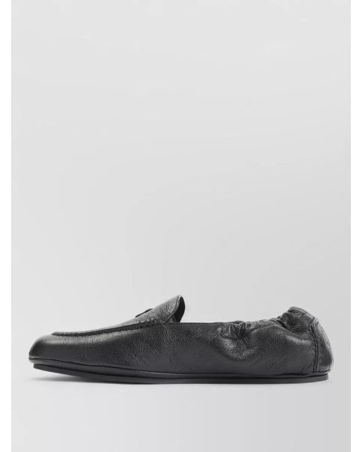 Céline Gray Leather Triomphe Slip-On Loafers for men