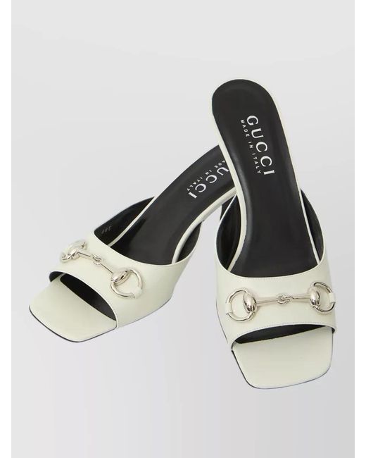 Gucci Multicolor Bamboo Signora Mule Sandals Horsebit Detail