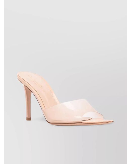 Gianvito Rossi Pink Plexi Mule Sandals