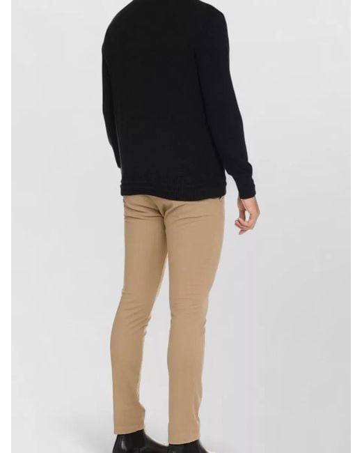 Dondup Black Slim Fit Chino Pants Stretch Cotton for men