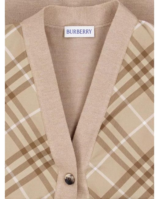 Burberry Natural Silk Blend Crewneck Fitted Jacket