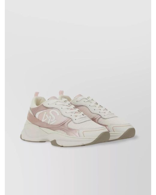 Stuart Weitzman Natural Leather Low Top Sneakers