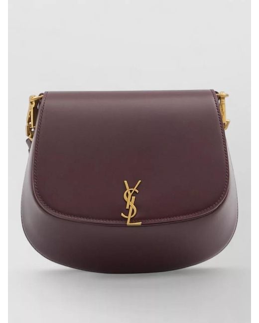 Saint Laurent Purple Voltaire Mini Leather Tote Bag