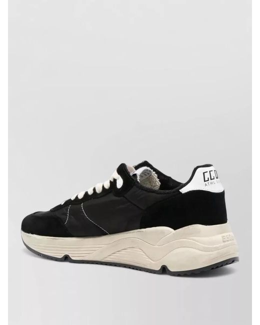 Golden Goose Deluxe Brand Black Leather And Fabric Low Top Sneakers for men