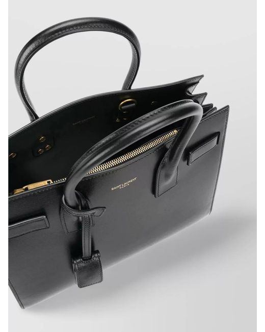 Saint Laurent Black Sac De Jour Baby Leather Shoulder Bag