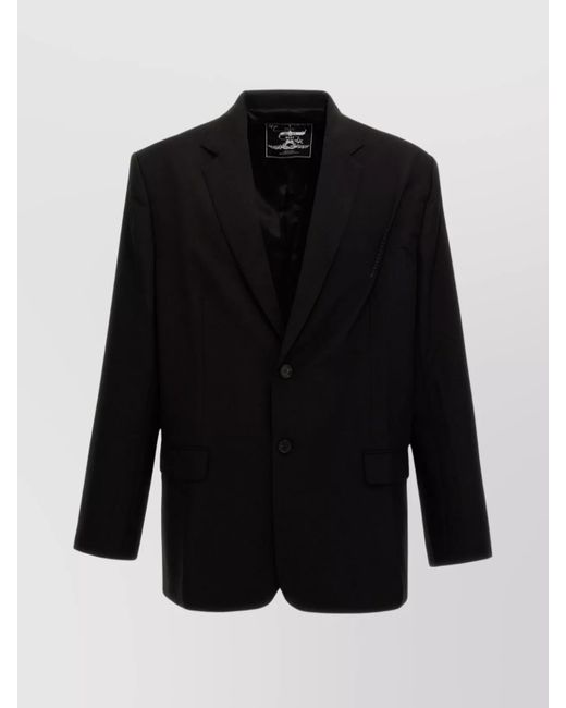 Y. Project Black 'Structured Shoulders Logo Embossed Blazer' for men
