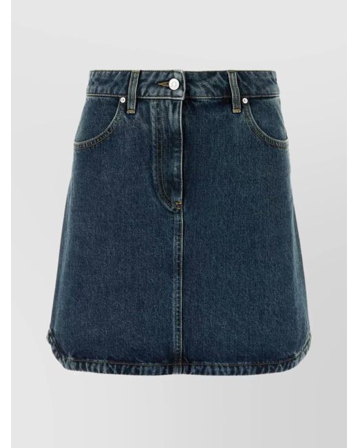 Givenchy Blue Denim High-Rise Mini Skirt