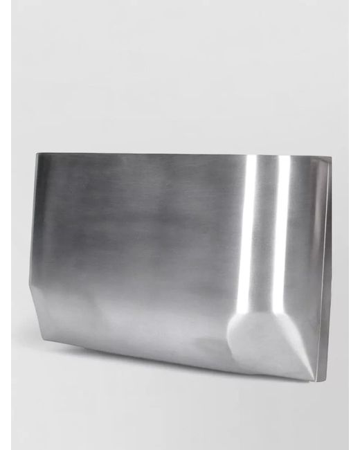 Rick Owens Gray Na Clutch Bag